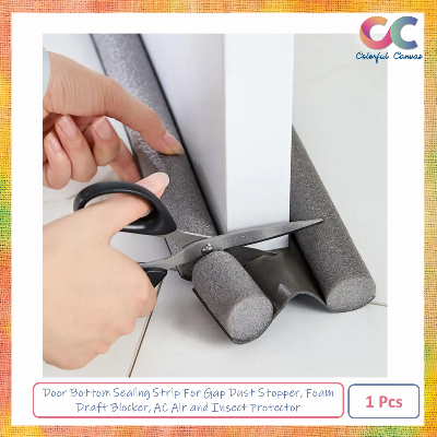 Picture of Door Bottom Sealing Strip For Gap Dust Stopper, Foam Draft Blocker, AC Air and Insect Protector 1 Pcs