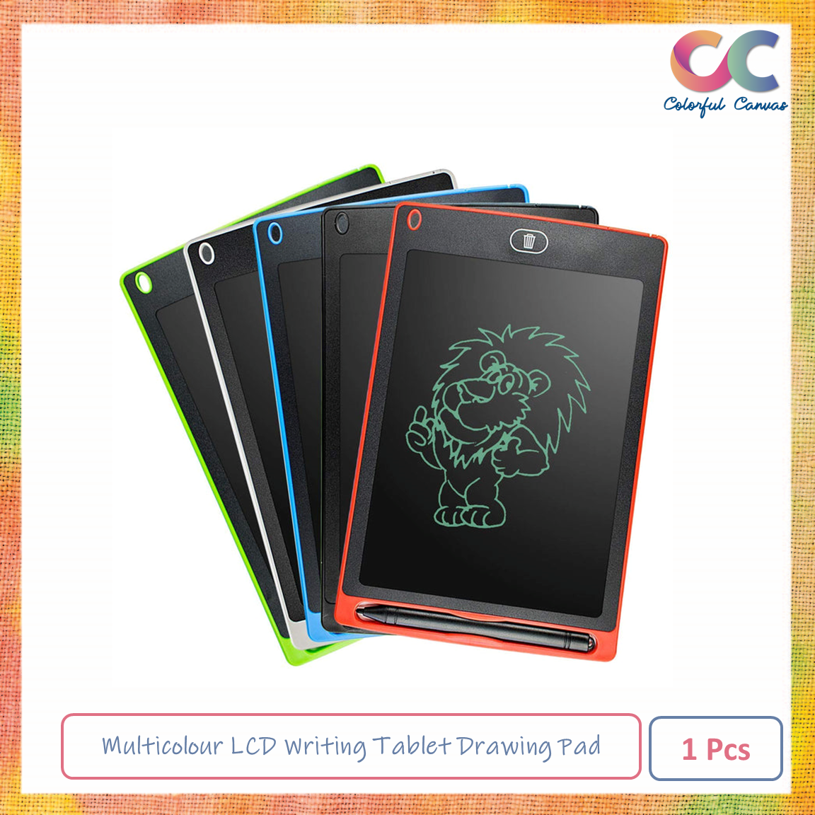 Picture of Multicolour LCD Writing Tablet Drawing Pad 1 Pcs