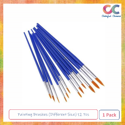 Picture of Painting Brushes (Different Size) 12 Pcs 1 Pack
