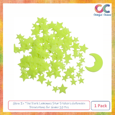 Picture of Glow In The Dark Luminous Star Stickers Halloween Decorations for Home 20 Pcs 1 Pack