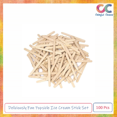 Picture of Deliciously Fun Popsicle Ice Cream Stick Set - 100 Pcs 1 Pack