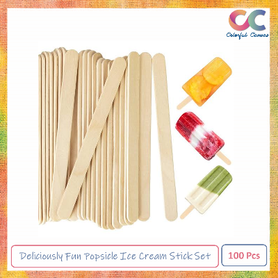 Picture of Deliciously Fun Popsicle Ice Cream Stick Set - 100 Pcs 1 Pack