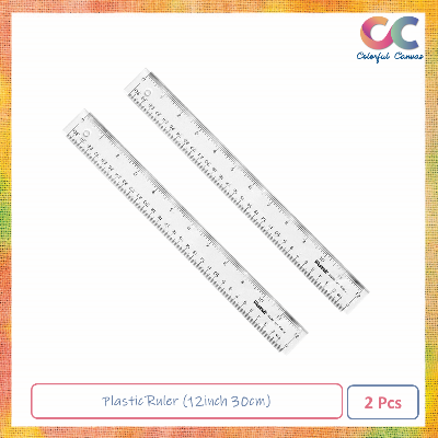 Picture of Plastic Ruler (12inch 30cm) 2 Pcs
