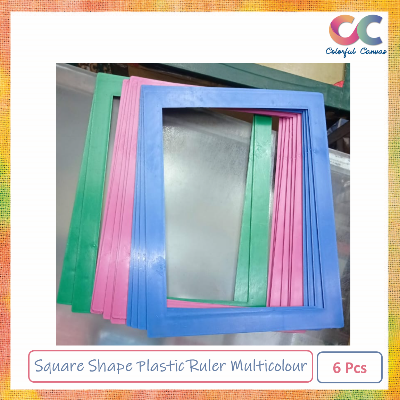 Picture of Square Shape Plastic Ruler Multicolour 6 Pcs