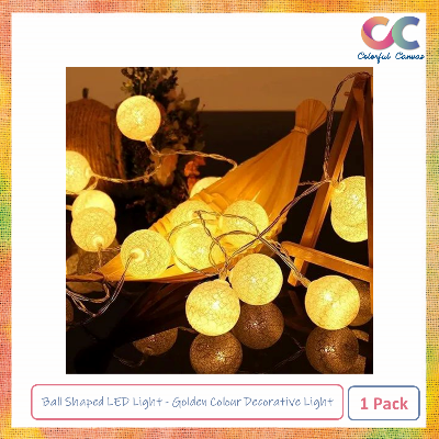 Picture of Ball Shaped LED Light - Golden Colour Decorative Light