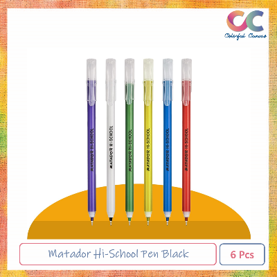 Picture of Matador Hi-School Pen Black 6 Pcs