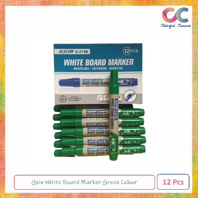 Picture of Gxin White Board Marker Green Colour 12 Pcs 1 Pack