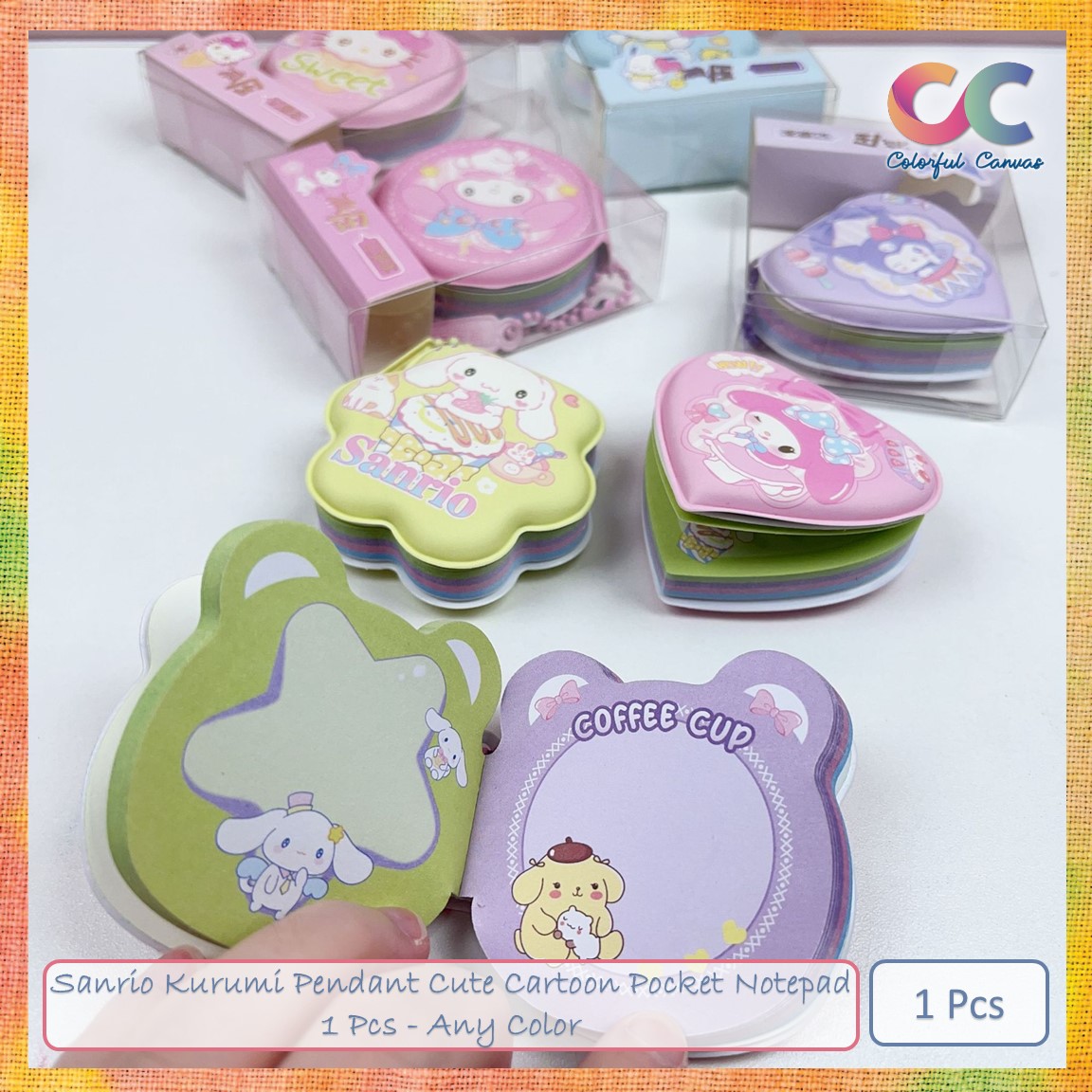 Picture of Sanrio Kurumi Pendant Cute Cartoon Pocket Notepad 1 Pcs - Any Color