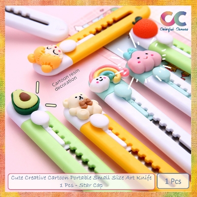 Picture of Cute Creative Cartoon Portable Small Size Art Knife 1 Pcs - Star Cap