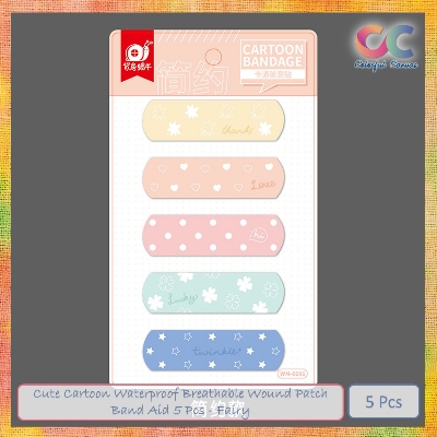 Picture of Cute Cartoon Waterproof Breathable Wound Patch Band Aid 5 Pcs - Fairy