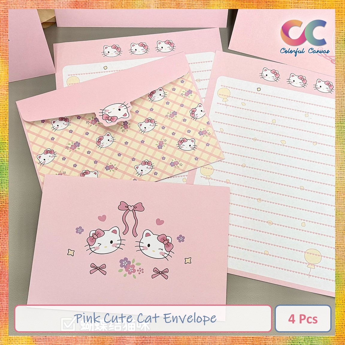 Picture of Pink Cute Cat Envelope