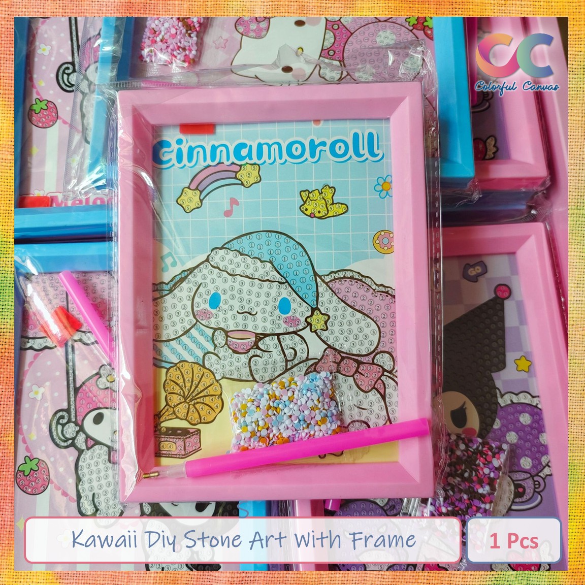 Picture of Kawaii Diy Stone Art With Frame