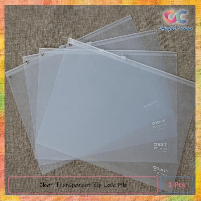 Picture of Clear Transparent Zip Lock File