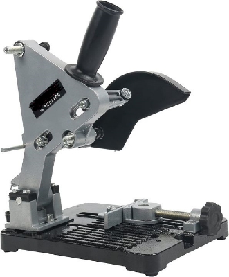 Picture of Grinder Stand (Alluminum Alloy) compatible with 4 -5 Universal Grinder Accessories Angle Grinder Holder Woodworking Cut Tool Stand Dark As 