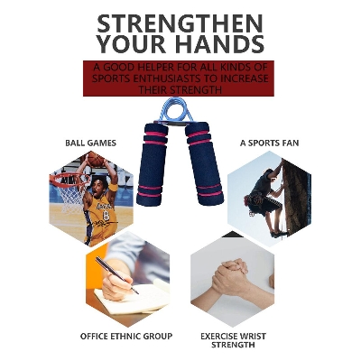 Picture of Hot Sellers Hand Gripper Arm Wrist Exerciser Fitness Grip Forearm Heavy Strength Trainer - hand grip - Hand Grip Black 