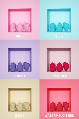 Picture of 6Pcs Beauty egg Make Up Sponge Egg Puff Pink 