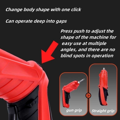 Picture of Electric Screwdriver with 45pcs accessories and hardcase Red 