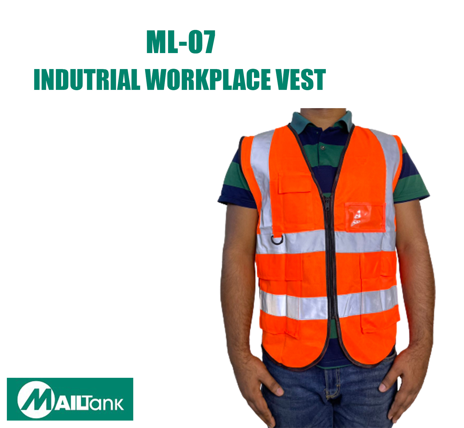 Picture of Knitted Cotton Safety Vest - Orange Orange 