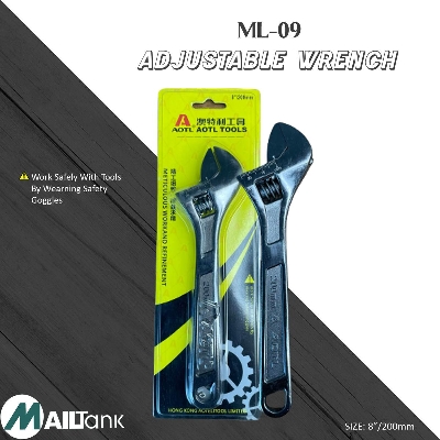 Picture of Adjustable Wrench 8inch (200mm) suitable For Industrial work Black 