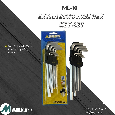 Picture of 9PCS HEX KEY SET - LONG ARM Light Ash 