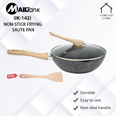 Picture of Marble Coated Sauté Pan Non-Stick Cookware Set Frying Pan 26 cm (IK142) Black 