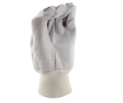 Picture of Leather Hand Gloves with Knit Wrist Dark Ash 