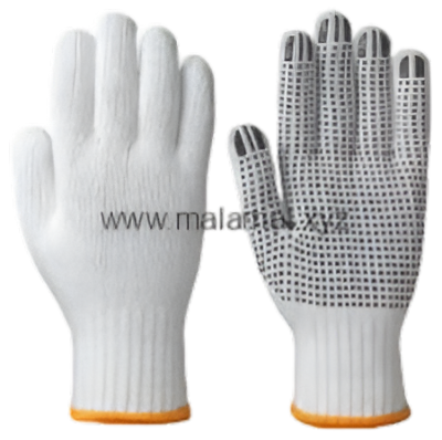 Picture of Safety Dotted Hand Gloves, Cotton Hand Gloves For Workshop (1 pair) Violet EU: 36