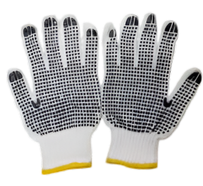 Picture of Safety Dotted Hand Gloves, Cotton Hand Gloves For Workshop (1 pair) Violet EU: 36