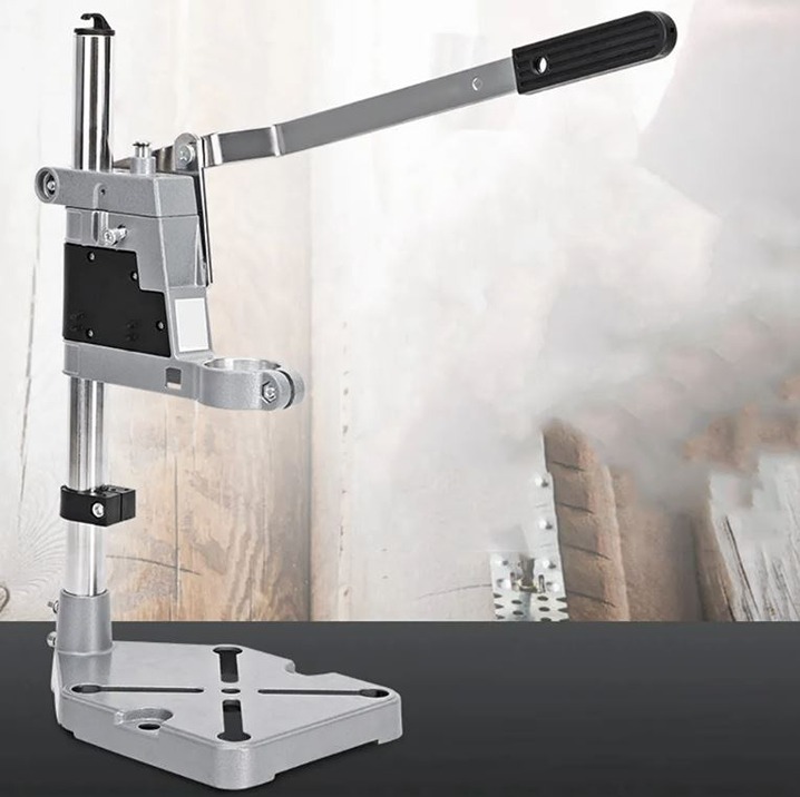 Picture of Electric Drill Stand With Base Frame Silver 