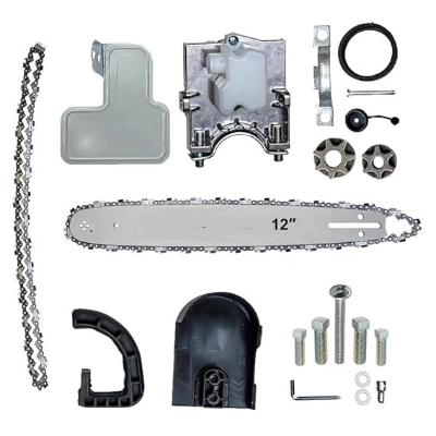 Picture of Electric Angle Grinder Chainsaw Adapter Chain & Bar Light Ash 