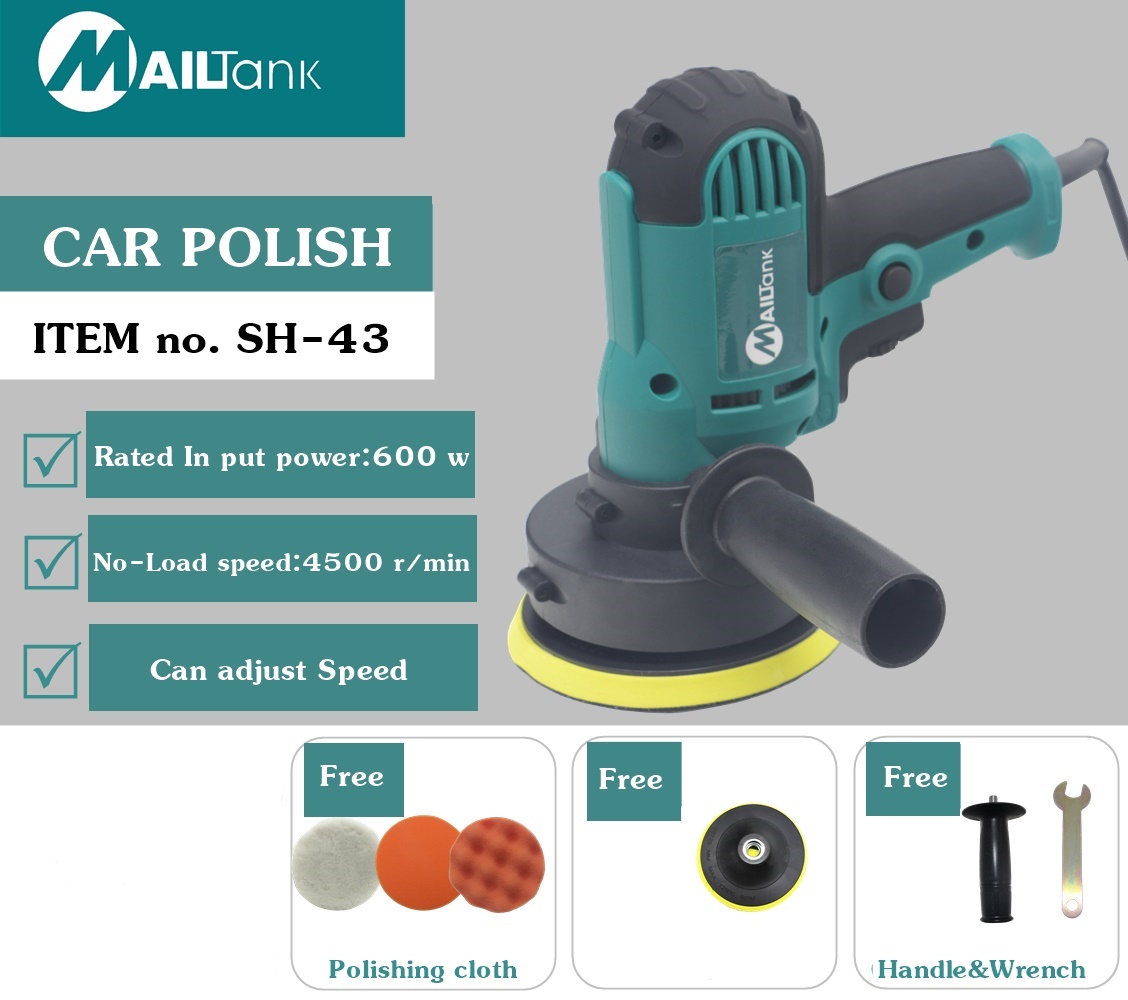 Picture of Mailtank Car Polisher 5 Inches with Buffing Pad and Clothes (SH43) Blue 