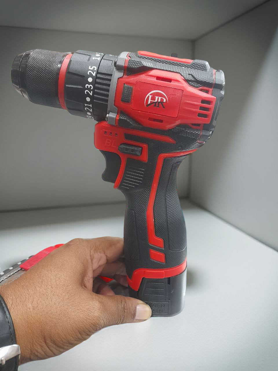Picture of 12 Volt Brushless Cordless Drill, Stand alone charger, 2 pcs 12V Lithium-Ion  