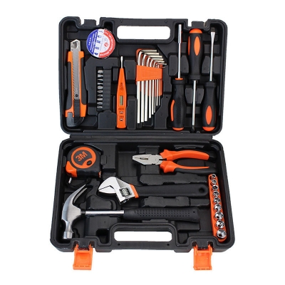 Picture of Multi-Functional Handy Toolbox for Household Use/Hand Tools Set - 38 Piece / High Quality 38 piece hand Tools set Yellow 