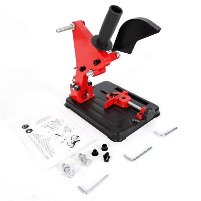 Picture of Grinder Stand (cost Iron Alloy) compatible with 4 -5 Universal Grinder Accessories Angle Grinder Holder Woodworking Cut Tool Stand Orange 