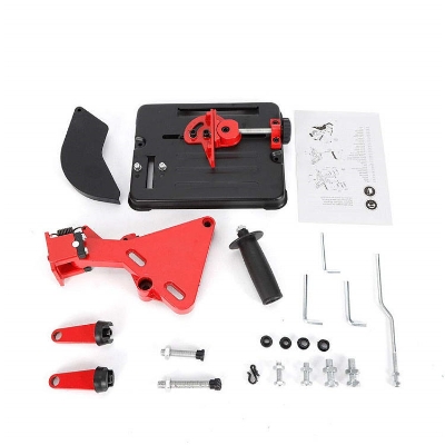 Picture of Grinder Stand (cost Iron Alloy) compatible with 4 -5 Universal Grinder Accessories Angle Grinder Holder Woodworking Cut Tool Stand Orange 