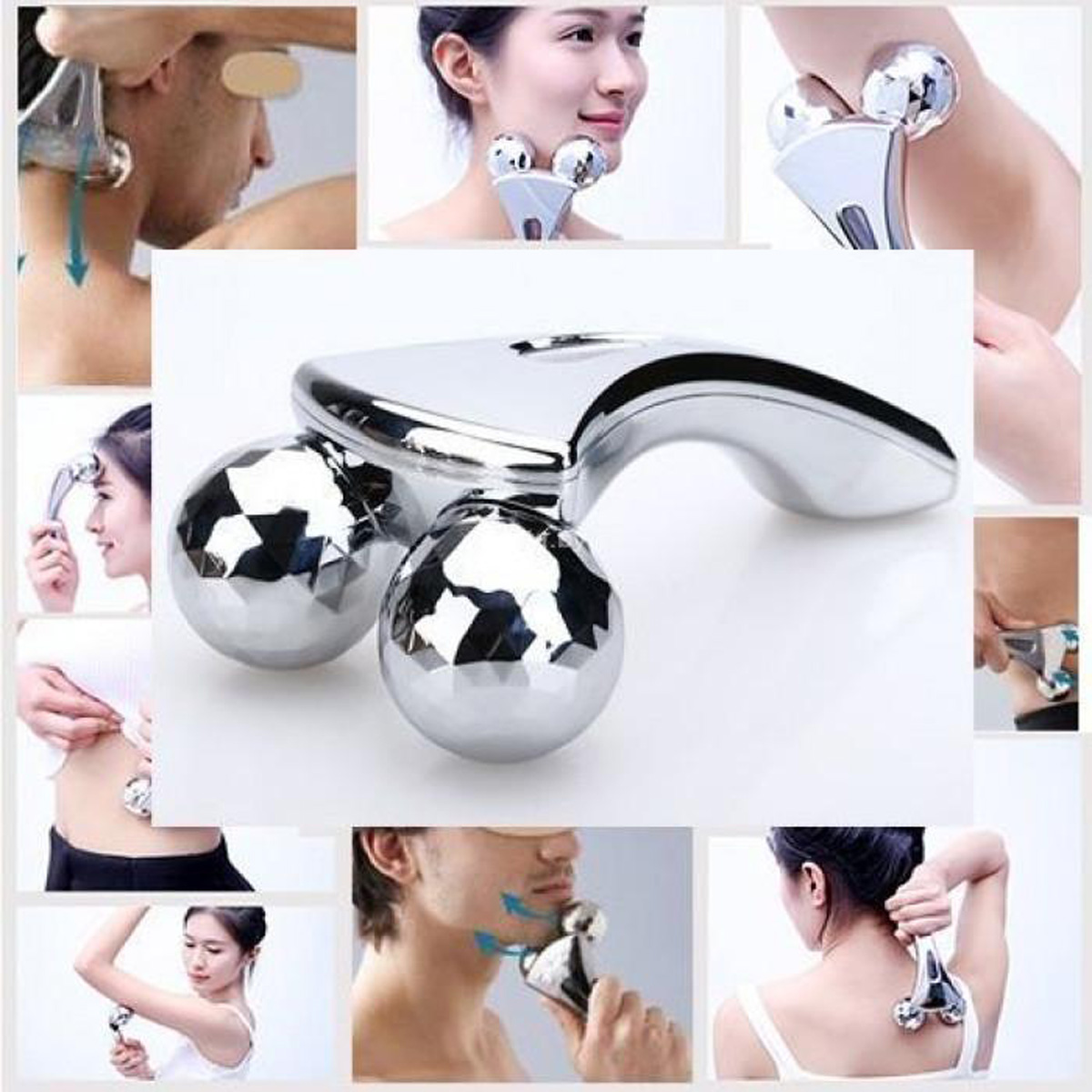 Picture of Y Shaped 3D Massage Roller - Silver