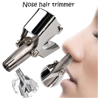 Picture of Stainless Steel Manual Nose Trimmer, Mechanical Nose Hair Trimmer, Shaving And Unwanted Hair Removal Tool - Silver