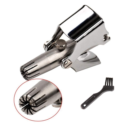 Picture of Stainless Steel Manual Nose Trimmer, Mechanical Nose Hair Trimmer, Shaving And Unwanted Hair Removal Tool - Silver