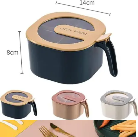 Picture of Multi Storage 4 Section Kitchen Spices Lid Box With Spoons pice Storage Spice Containers with Serving Spoons Spices Storage Box - Multicolor
