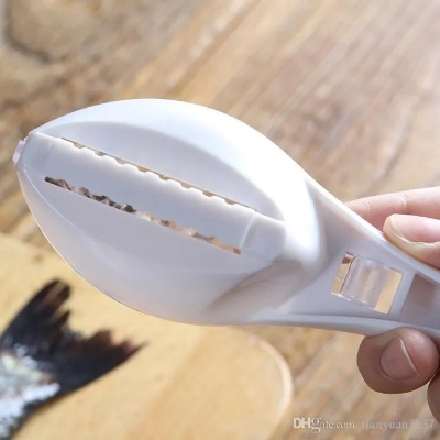 Picture of bottomTagUrl Fish Clean Scales with Cover fish scaler scraper remover fish skin brush scraping fishing Fish Scraping Fishing Scale Brush Graters Fast Remove Fish cooking tool - Multicolor