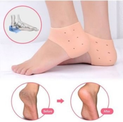 Picture of Galaxy Paradise Silicone Foot Heel Protector Socks Moisturizing Gel Heel Pain Relief Plantar Fasciitis Socks With Hole Cracked Foot Skin Care - 2 Pcs - Multicolor