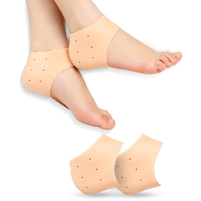 Picture of Galaxy Paradise Silicone Foot Heel Protector Socks Moisturizing Gel Heel Pain Relief Plantar Fasciitis Socks With Hole Cracked Foot Skin Care - 2 Pcs - Multicolor