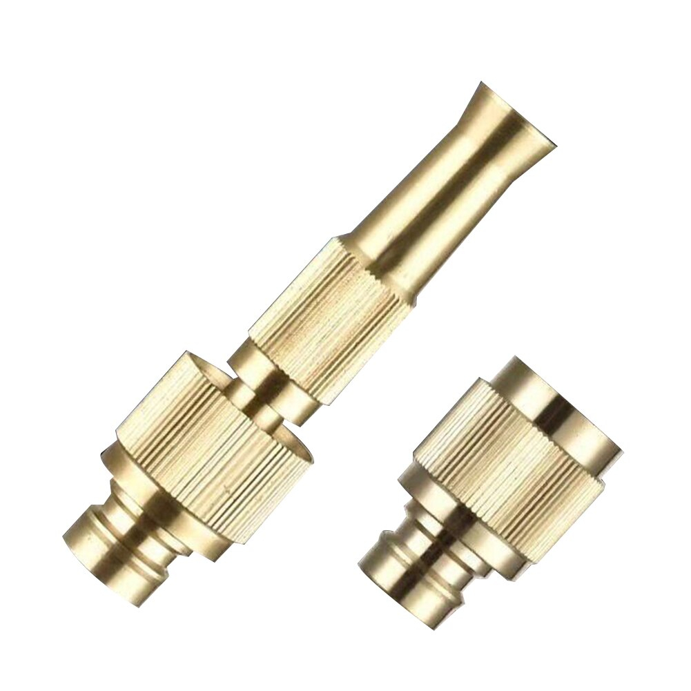 Picture of High Pressure Water Gun,Household Pure Copper,Direct Spray Gun,Flower Watering Tool Adjustable Pressure Washer water nozzle spray - Gold