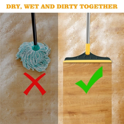 Picture of Household Cleaning Brush Adjustable Long Handle Floor Brush Kitchen Magic Broom for Washing Windows Tile Corner Gap Toilet Tools bathroom brush - Multicolor