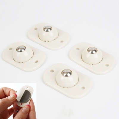 Picture of 4 Pcs Professional Furniture Transport Lifter tool Set,Mini Swivel 360° Rotatable Caster_Wheels Self Adhesive Universal Wheels Boxes Small Furniture 4 Pcs - Off White