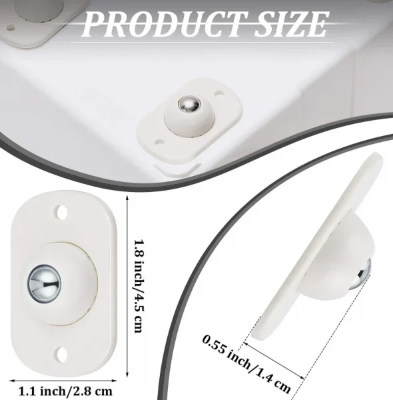 Picture of 4 Pcs Professional Furniture Transport Lifter tool Set,Mini Swivel 360° Rotatable Caster_Wheels Self Adhesive Universal Wheels Boxes Small Furniture 4 Pcs - White