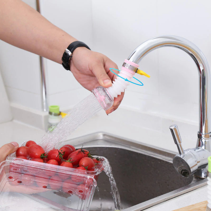 Picture of 360 Rotation Kitchen Sink Faucet Extender Spouts Sprayers Shower Tap Water Purifier Nozzle Purifier Bubbler Water Saving Filter-The asia express - Multicolor