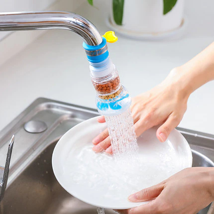 Picture of 360 Rotation Kitchen Sink Faucet Extender Spouts Sprayers Shower Tap Water Purifier Nozzle Purifier Bubbler Water Saving Filter-The asia express - Multicolor