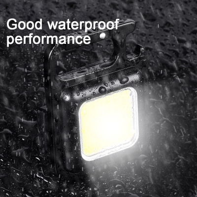 Picture of Mini LED Keychain Flashlights Multifunctional Portable COB Work Light USB Charging Camping Lamp Outdoor Torch Fishing Lantern - Multicolor