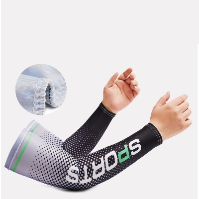 Picture of Set of 2 Men's Ice Silk Long Sleeve Arm Sleeves for Sun UV Protection, Outdoor Sports, Cycling, and Sunscreen  Men's Sun Protection Sleeves Outdoor Sports Driving Riding Arm Cover  -The Asia Express - Multicolor